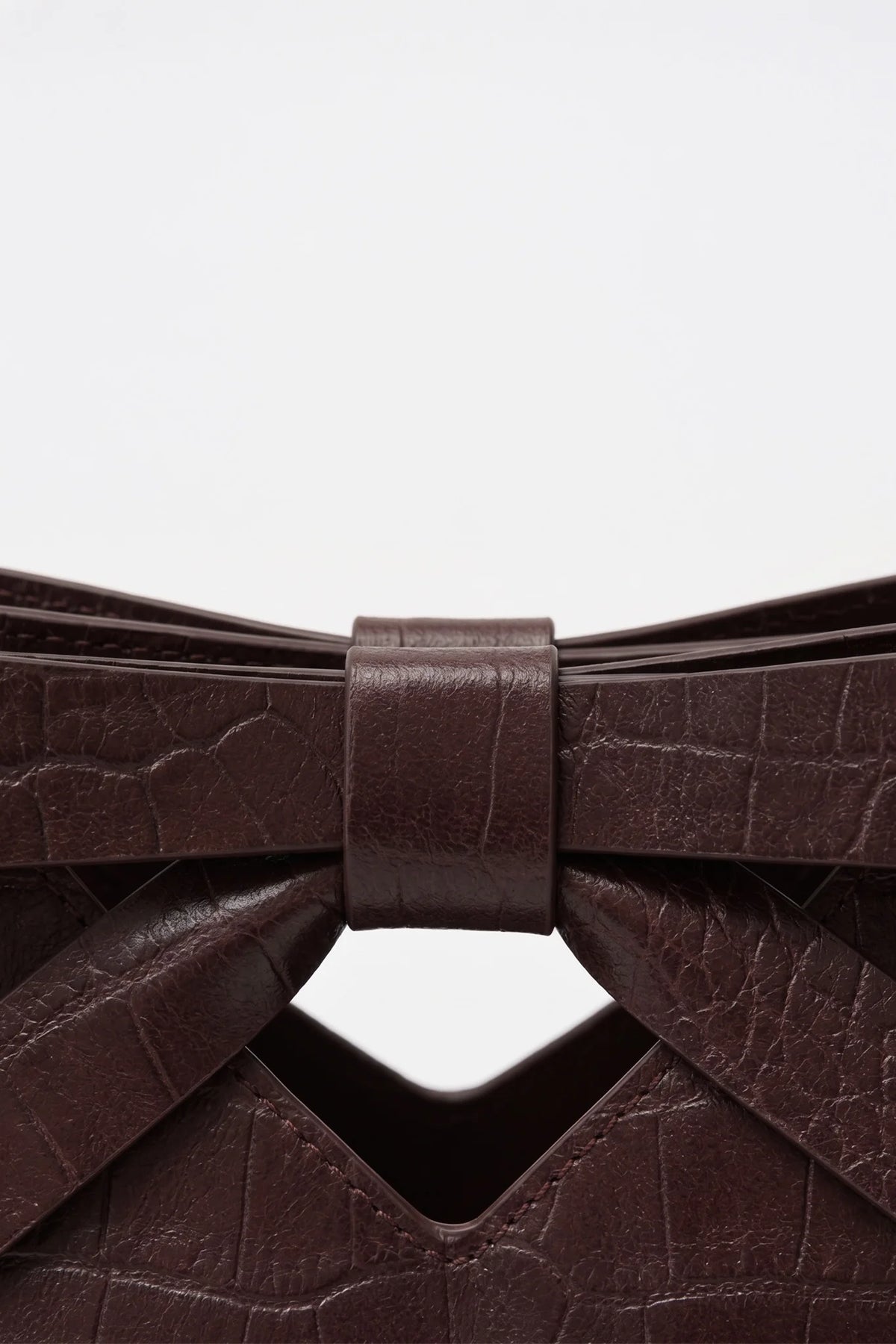Drona Bag in Burgundy Embossed Croc