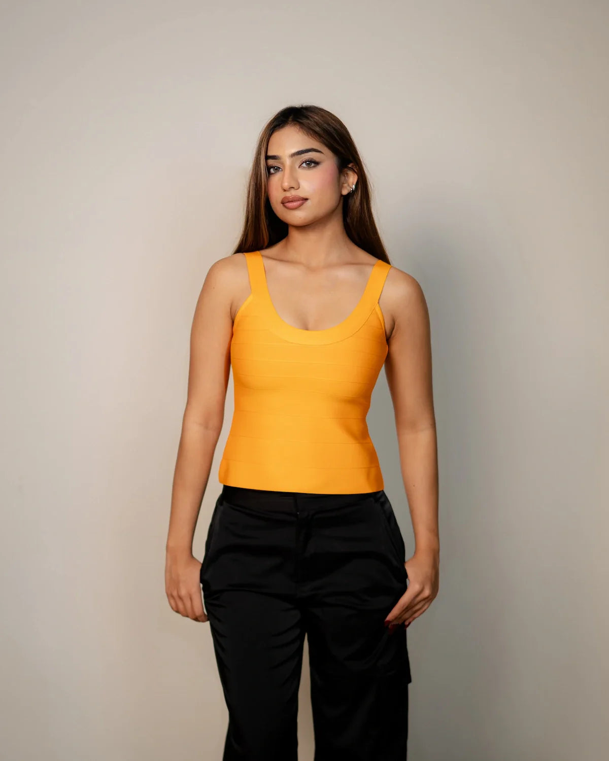Cindy - Orange Bandage Top