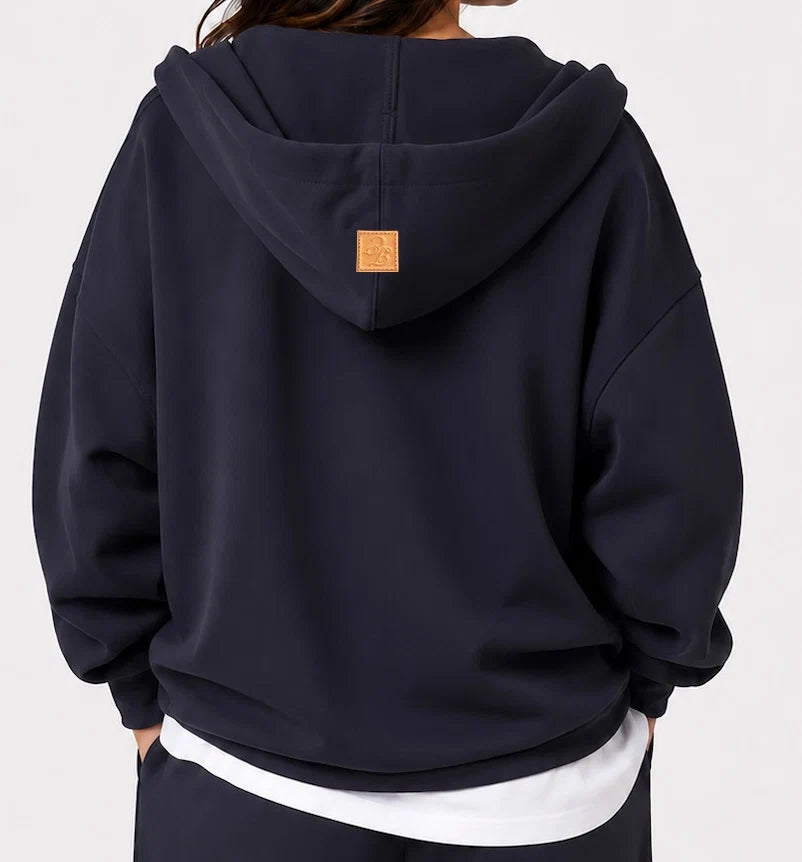 Double-zip Jacket in Midnight Black