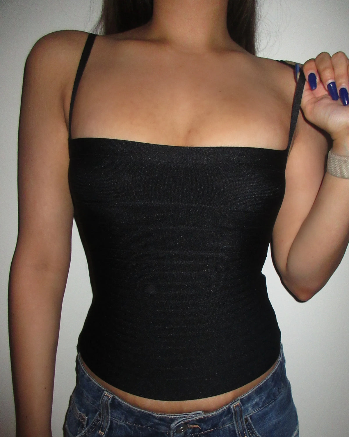 Kate - Black Bandage Top