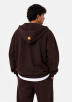 Double-zip Jacket in Chocolate Brown