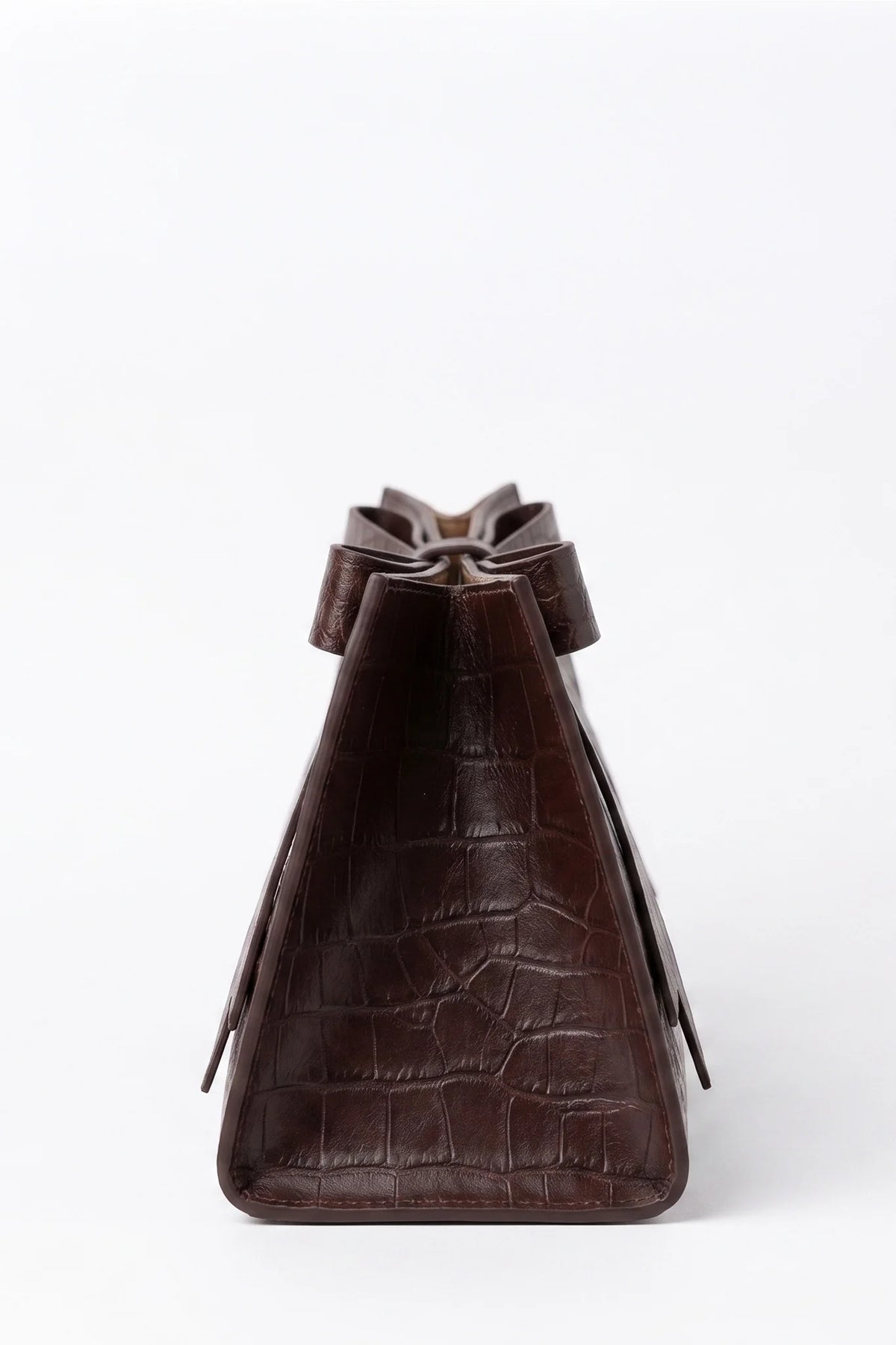 Drona Bag in Burgundy Embossed Croc