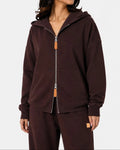 Double-zip Jacket in Chocolate Brown