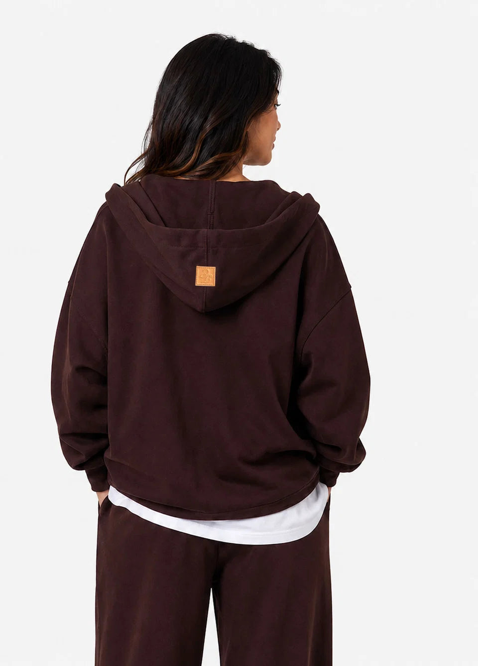 Double-zip Jacket in Chocolate Brown