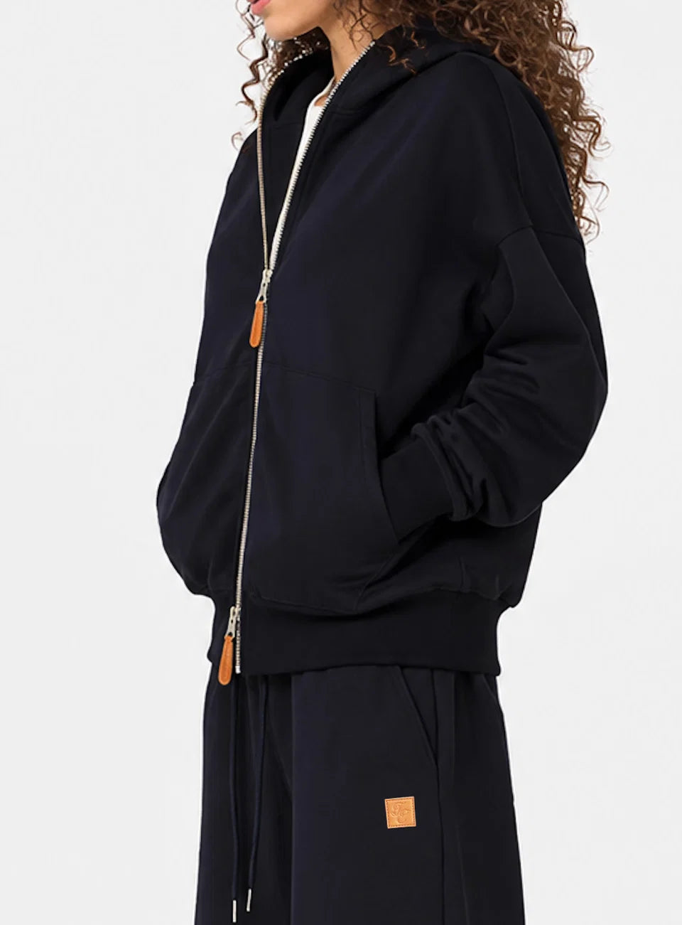 Double-zip Jacket in Midnight Black