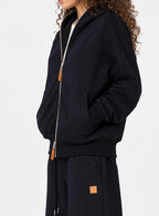 Double-zip Jacket in Midnight Black
