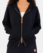Double-zip Jacket in Midnight Black