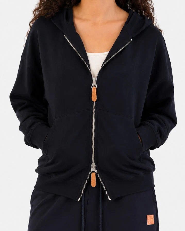 Double-zip Jacket in Midnight Black